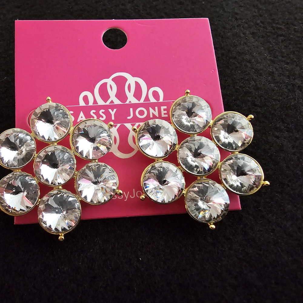 Sassy Jones Dazzling Gold and Silver Penelope Earrings